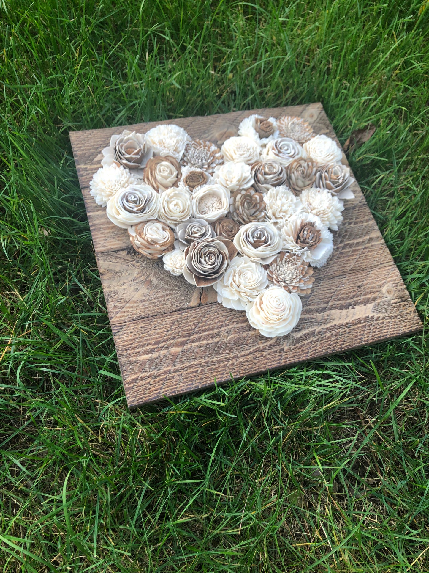 Wood Flower Heartboard
