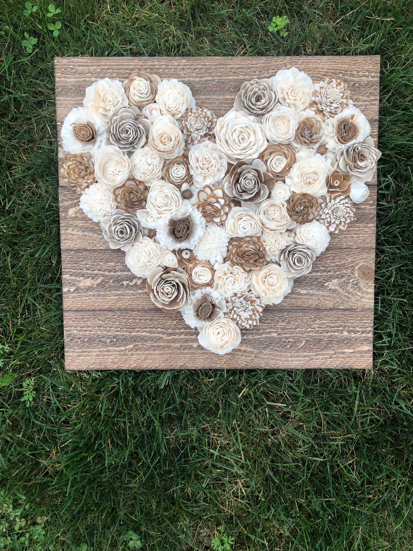 Wood Flower Heartboard