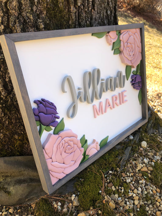 Rose Name Sign